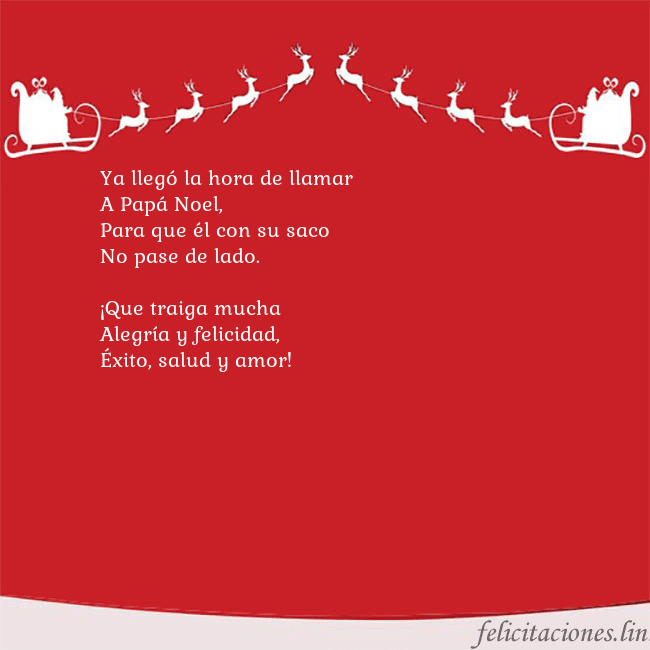 Postal roja con ciervos