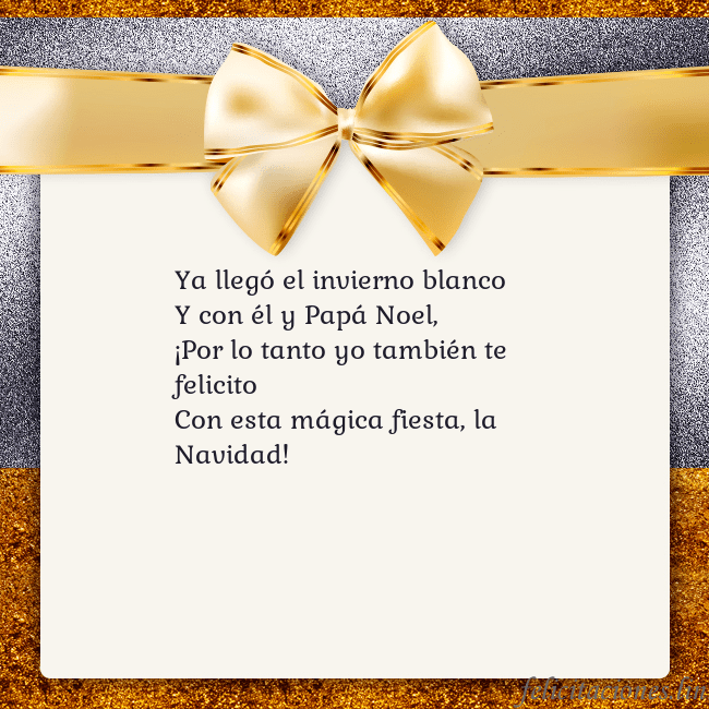 Tarjeta con una gran cinta dorada