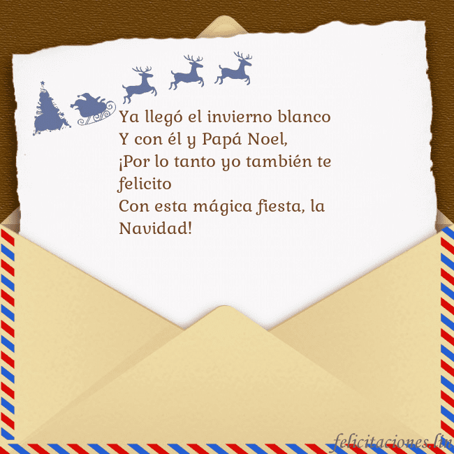 Tarjeta con sobre y ciervo