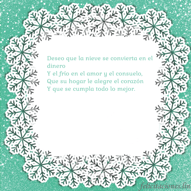 Tarjeta con copos de nieve