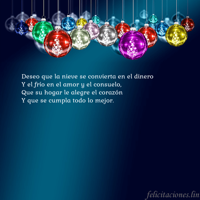 Tarjeta de felicitación azul con juguetes de árbol de Navidad