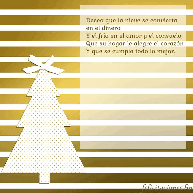 Tarjeta de felicitación de árbol de Navidad dorado brillante Deseo que la nieve se convierta en el dinero
Y el Tarjeta de felicitación de árbol de Navidad dorado brillante