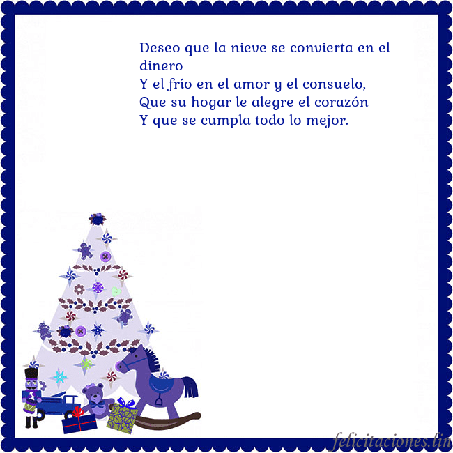 Tarjeta de felicitación con un árbol de Navidad y El Cascanueces Deseo que la nieve se convierta en el dinero
Y el Tarjeta de felicitación con un árbol de Navidad y El Cascanueces