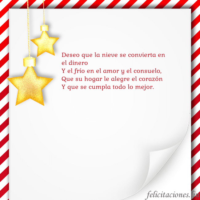 Tarjeta con estrellas doradas Deseo que la nieve se convierta en el dinero
Y el Tarjeta con estrellas doradas