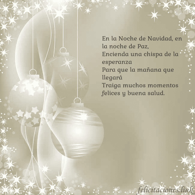 Tarjeta con juguetes de árbol de Navidad En la Noche de Navidad, en la noche de Paz,
Encien Tarjeta con juguetes de árbol de Navidad