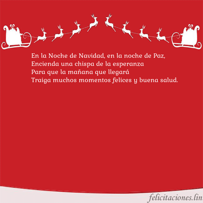 Postal roja con ciervos En la Noche de Navidad, en la noche de Paz,
Encien Postal roja con ciervos