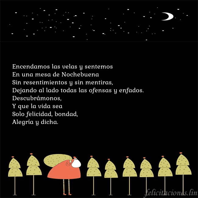 Tarjeta con Papá Noel y árboles de Navidad Encendamos las velas y sentemos
En una mesa de Noc Tarjeta con Papá Noel y árboles de Navidad