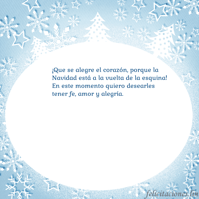 Tarjeta con abetos y copos de nieve