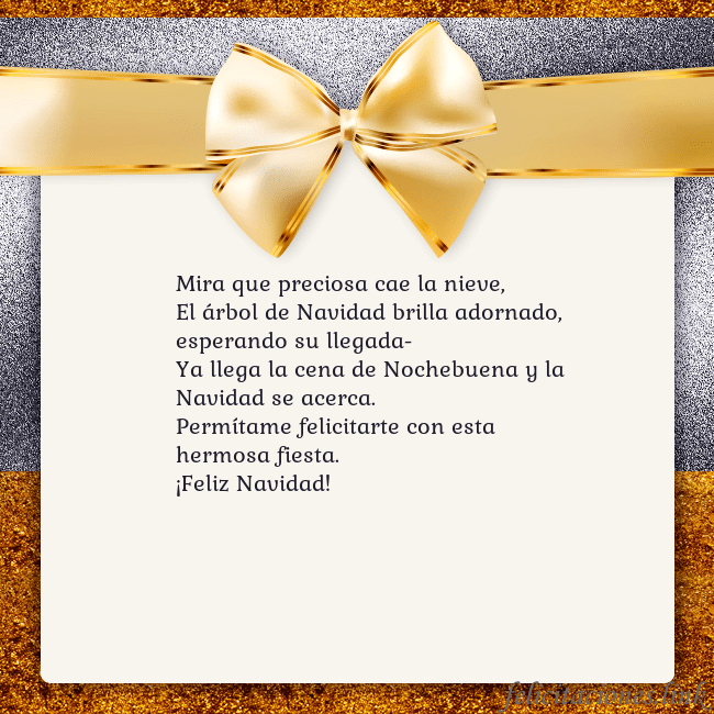 Tarjeta con una gran cinta dorada