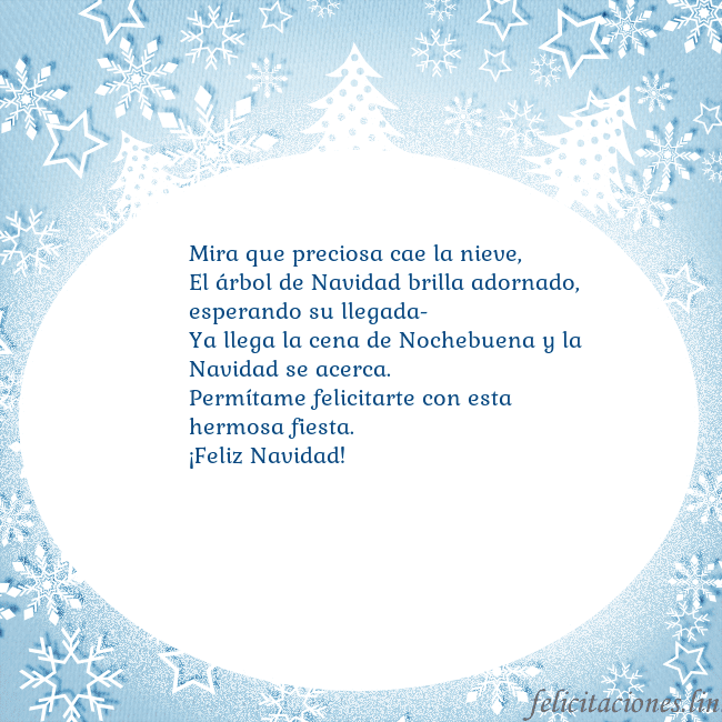 Tarjeta con abetos y copos de nieve