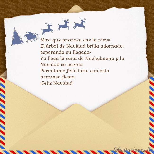 Tarjeta con sobre y ciervo