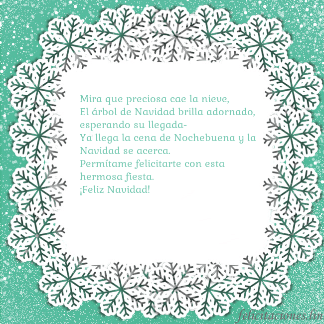 Tarjeta con copos de nieve