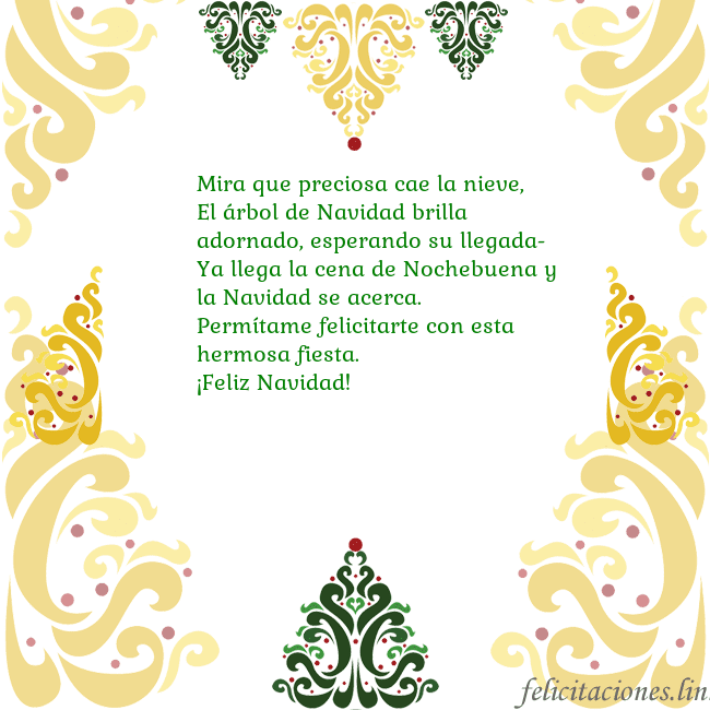 Tarjeta con adornos navideños