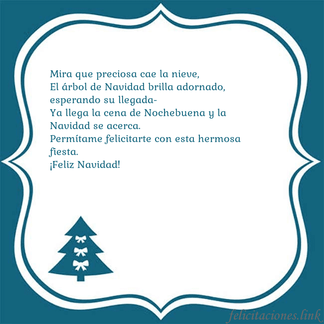 Tarjeta con un árbol de Navidad azul