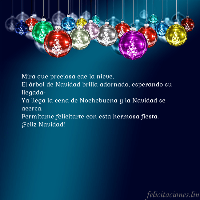 Tarjeta de felicitación azul con juguetes de árbol de Navidad Mira que preciosa cae la nieve,
El árbol de Navida Tarjeta de felicitación azul con juguetes de árbol de Navidad