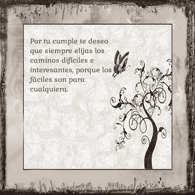 Tarjeta de cumpleaños nostálgica Por tu cumple te deseo que siempre elijas los cami Tarjeta de cumpleaños nostálgica