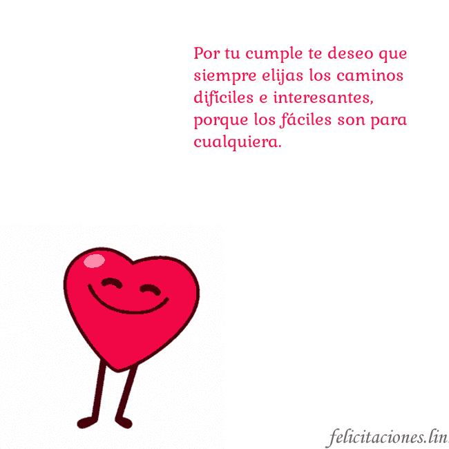 Gif animado de corazón bailando Por tu cumple te deseo que siempre elijas los cami Gif animado de corazón bailando