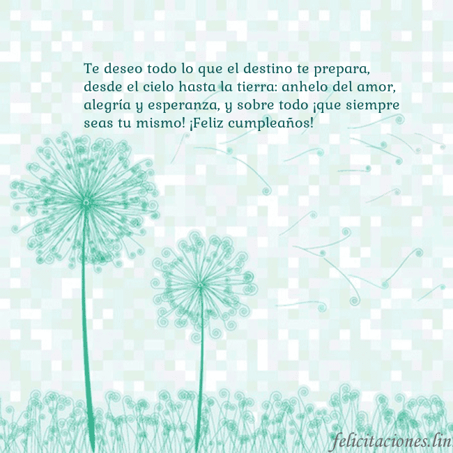 Tarjeta con dientes de león