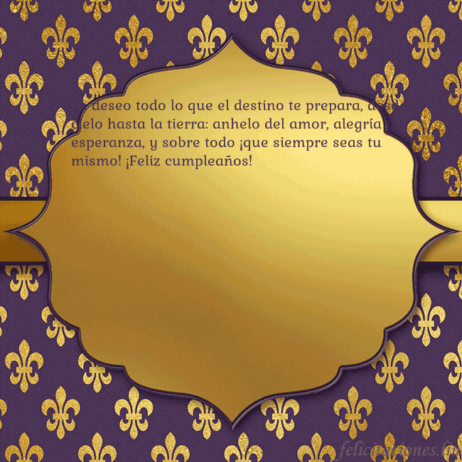 Tarjeta de cumpleaños de lujo púrpura Te deseo todo lo que el destino te prepara, desde Tarjeta de cumpleaños de lujo púrpura