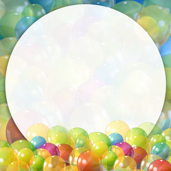 Tarjetas de cumpleaños Tarjeta con muchos globos de colores