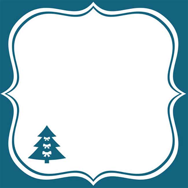 Tarjetas de Año Nuevo Tarjeta con un árbol de Navidad azul