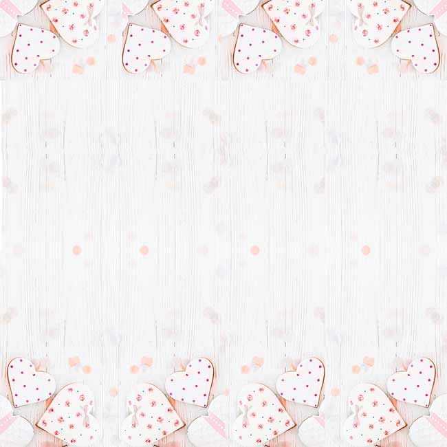 Tarjetas de San Valentín Tarjeta con corazones blancos