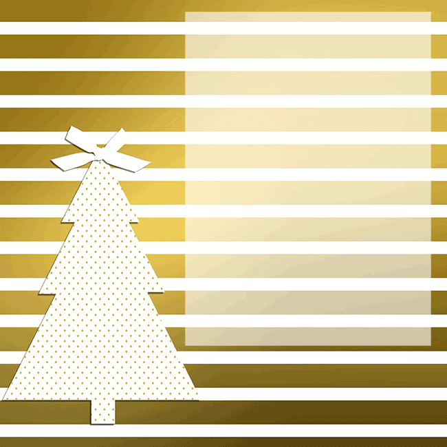 Tarjetas de Año Nuevo Tarjeta de felicitación de árbol de Navidad dorado brillante
