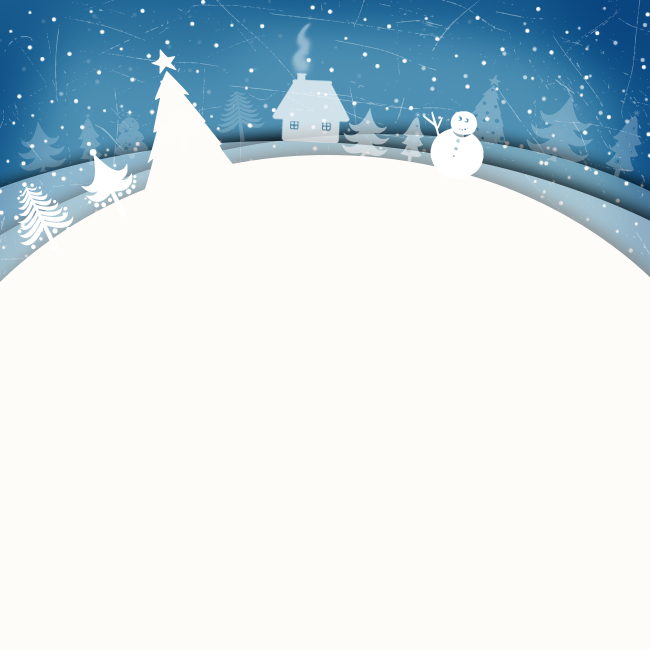 Tarjetas electrónicas de Navidad Tarjeta con ciudad blanca